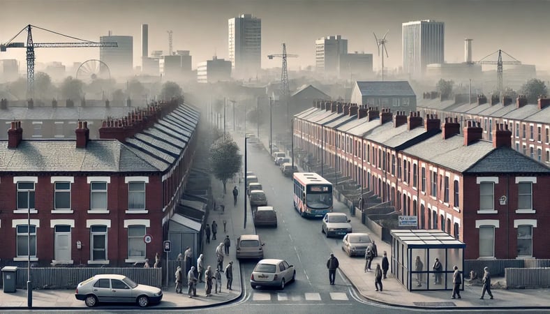 urban neighborhood in Manchester in 2025 - 16th Feb 2025 - Cancer Equity